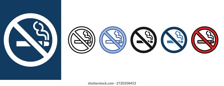 No Smoking  icon sets multi style collection

