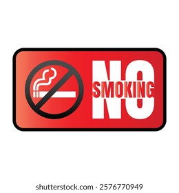 No smoking icon sign, Smoking banned here vector design, Smoking prohibited sign illustration