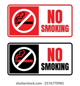 No smoking icon sign, Smoking banned here vector design, Smoking prohibited sign illustration