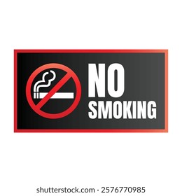 No smoking icon sign, Smoking banned here vector design, Smoking prohibited sign illustration