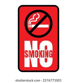 No smoking icon sign, Smoking banned here vector design, Smoking prohibited sign illustration