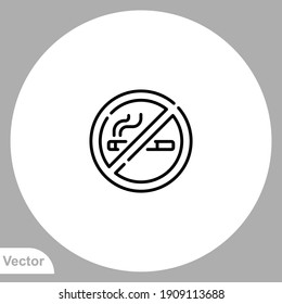 No smoking icon sign vector,Symbol, logo illustration for web and mobile