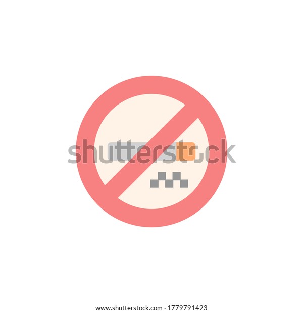 No smoking\
icon. Simple color vector elements of taxi service icons for ui and\
ux, website or mobile\
application