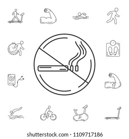 No smoking icon. Simple element illustration. No smoking symbol design from Gym and Health collection set. Can be used for web and mobile on white background