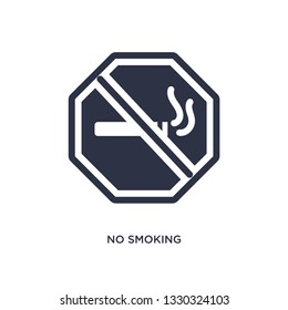 no smoking icon. Simple element illustration from airport terminal concept. no smoking editable symbol design on white background. Can be use for web and mobile.