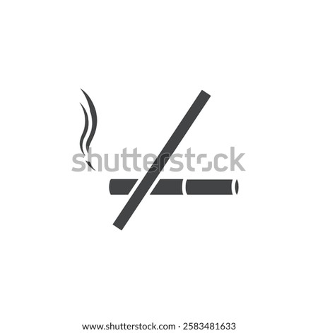 no smoking icon simple filled symbol vector