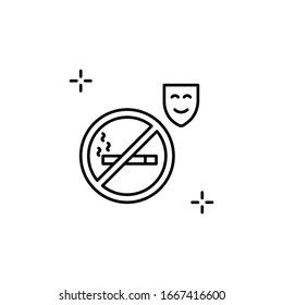 No smoking icon. Simple line, outline vector elements of theatre for ui and ux, website or mobile application