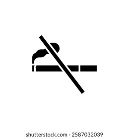 no smoking icon Simple thin line logo