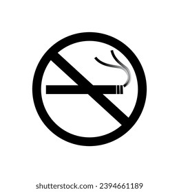 no smoking icon. Simple vector sign