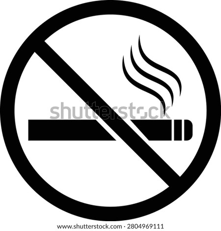 No smoking icon smoke free, cigarette ban, tobacco prohibition symbols, warning signage, health restriction signs in flat and line style black vector illustration isolated