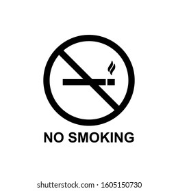 no smoking icon smoke icon vector illustration logo template for many purpose. Isolated on white background