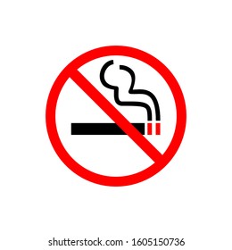 no smoking icon smoke icon vector illustration logo template for many purpose. Isolated on white background