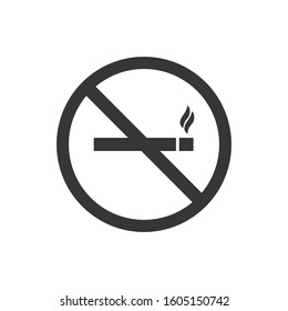 no smoking icon smoke icon vector illustration logo template for many purpose. Isolated on white background