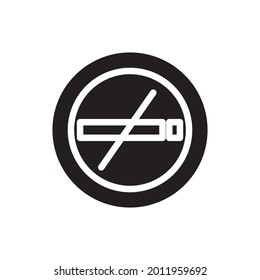 No Smoking icon solid style vector for your web, mobile app logo UI design