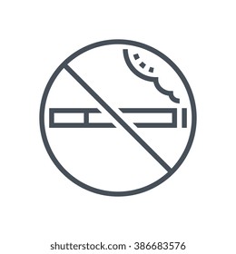 No smoking icon suitable for info graphics, websites and print media and  interfaces. Line vector icon.