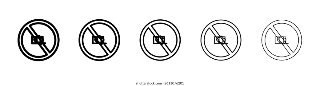 no smoking icon Symbol mark in Outline style