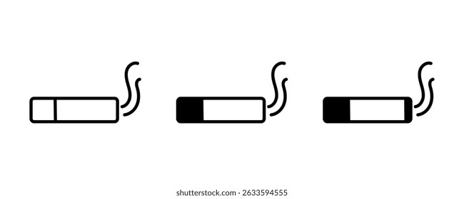 No smoking icon symbol for restaurant, room, public places. isolated cigarette prohibition sign.