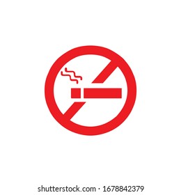 Símbolo de icono de no fumar vector