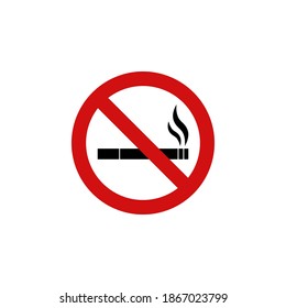 No smoking icon symbol vector on white background