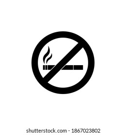 No smoking icon symbol vector on white background