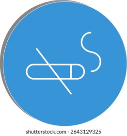 "No smoking icon symbolizing tobacco-free lifestyle, public health awareness, and respiratory wellness choices, transparent background."