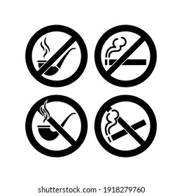 No smoking icon in trendy flat design