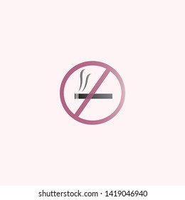 No smoking icon unhealty post