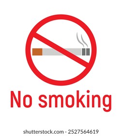 No smoking icon vector . smoking ban icon . no smoking zone . do not smoke icon vector .