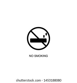 no smoking icon vector black design