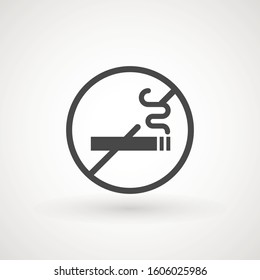 No smoking icon vector Cigarette Icon Vector Illustration great for any use. smoke icon isolated sign symbol logo template