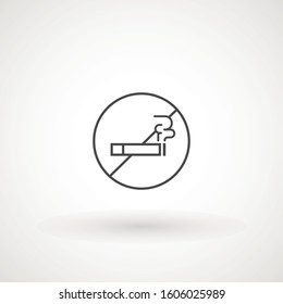 No smoking icon vector Cigarette Icon Vector Illustration great for any use. smoke icon isolated sign symbol logo template