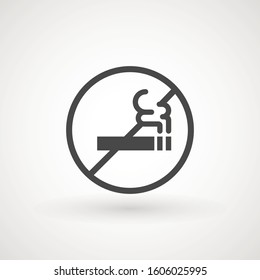 No smoking icon vector Cigarette Icon Vector Illustration great for any use. smoke icon isolated sign symbol logo template