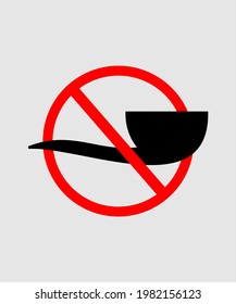 Diseño vectorial de icono de no fumar para área prohibida de cigarrillos. 