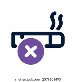 no smoking icon. vector dual tone icon for your website, mobile, presentation, and logo design.