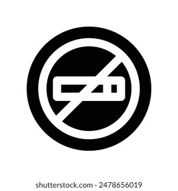 no smoking icon. vector glyph icon for your website, mobile, presentation, and logo design.
