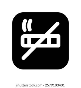 no smoking icon. vector glyph icon for your website, mobile, presentation, and logo design.