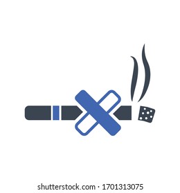 No Smoking icon, vector graphics
