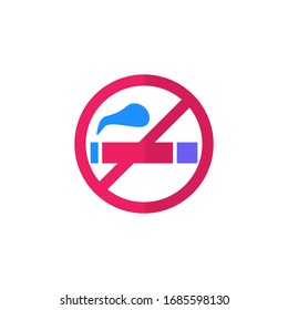 no smoking icon vector illustration. no smoking flat design