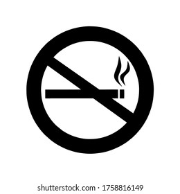 no fumar icono de ilustración vectorial plantilla