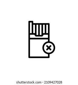 No fumar icono de la plantilla de logotipo de ilustración vectorial para muchos fines. Aislado sobre fondo blanco.