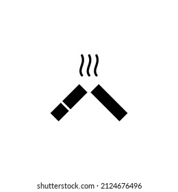 No fumar icono de la plantilla de logotipo de ilustración vectorial para muchos fines. Aislado sobre fondo blanco.