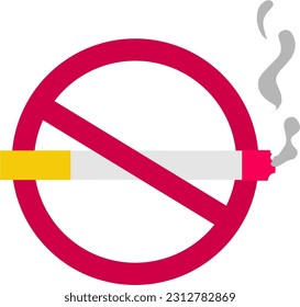 No smoking icon Vector Illustration. Fit to put on non smokinh area.