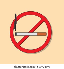 No smoking icon, vector illustration design. Medicine and health care objects.