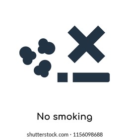 No smoking icon vector isolated on white background, No smoking transparent sign , symbols or elements in filled style