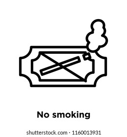 No smoking icon vector isolated on white background, No smoking transparent sign , line or linear sign, element design in outline style