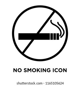 No smoking icon vector isolated on white background, No smoking transparent sign