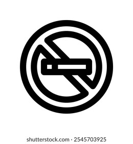 ícone não fumante. ícone de linha de vetor para o seu design de site, celular, apresentação e logotipo.