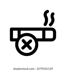 no smoking icon. vector line icon for your website, mobile, presentation, and logo design.