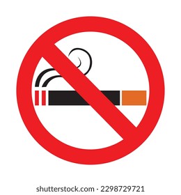 No Smoking Icon Vector Logo Template Illustration Design Free editable Vector Image
