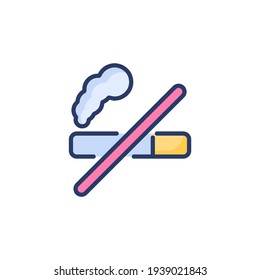 No Smoking icon in vector. Logotype